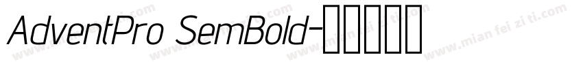 AdventPro SemBold字体转换